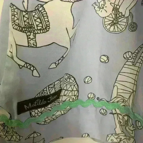 Matilda Jane Girls Blue Judy & Ethel Tank top Circus Wonderful Parade size10 - Picture 5 of 9